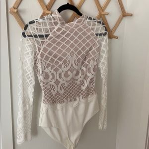 White/Nude bodysuit